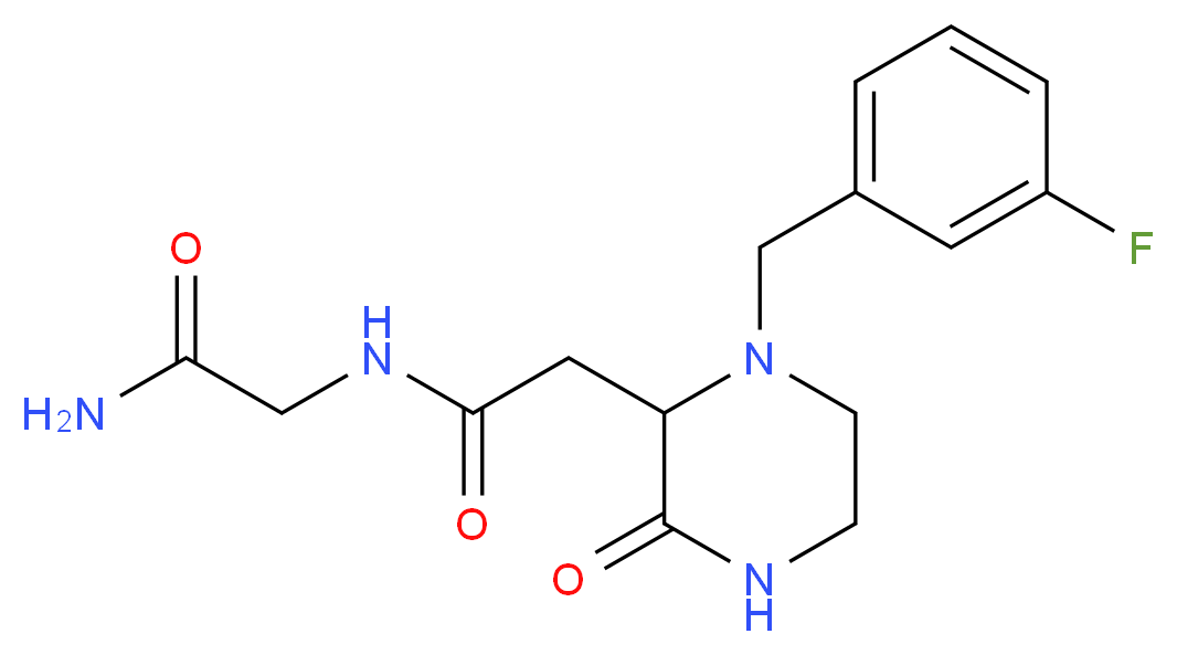 N~2~-{[1-(3-fluorobenzyl)-3-oxo-2-piperazinyl]acetyl}glycinamide_Molecular_structure_CAS_)