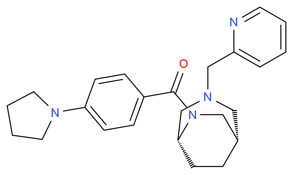 (1S*,5R*)-3-(pyridin-2-ylmethyl)-6-(4-pyrrolidin-1-ylbenzoyl)-3,6-diazabicyclo[3.2.2]nonane_Molecular_structure_CAS_)