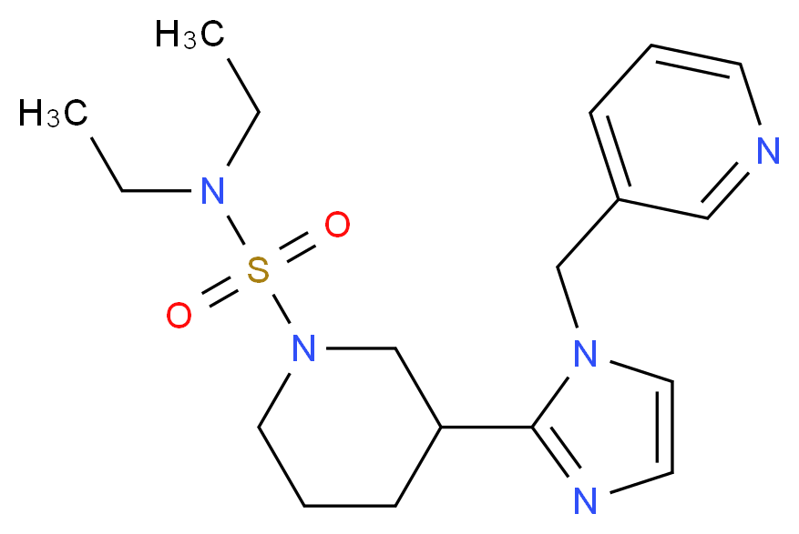 N,N-diethyl-3-[1-(pyridin-3-ylmethyl)-1H-imidazol-2-yl]piperidine-1-sulfonamide_Molecular_structure_CAS_)