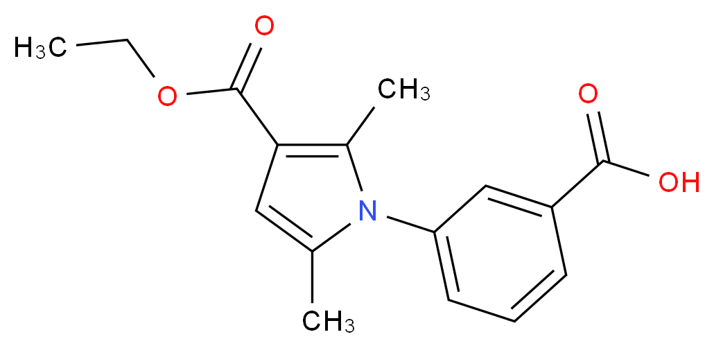 3-[3-(Ethoxycarbonyl)-2,5-dimethyl-1H-pyrrol-1-yl] benzoic acid_Molecular_structure_CAS_)