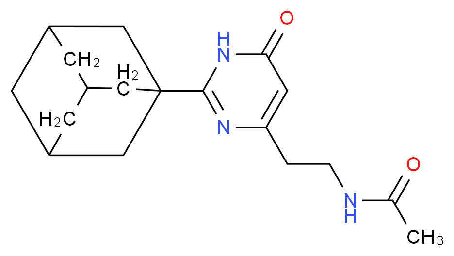 N-{2-[2-(1-adamantyl)-6-oxo-1,6-dihydropyrimidin-4-yl]ethyl}acetamide_Molecular_structure_CAS_)