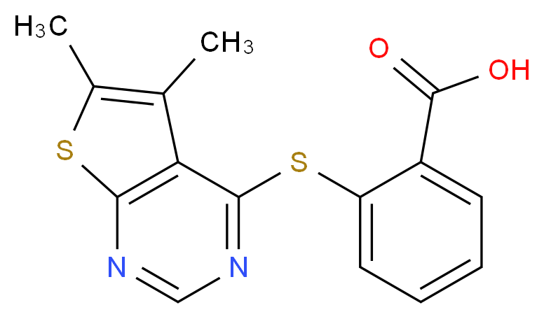 2-(5,6-Dimethyl-thieno[2,3-d]pyrimidin-4-ylsulfanyl)-benzoic acid_Molecular_structure_CAS_)