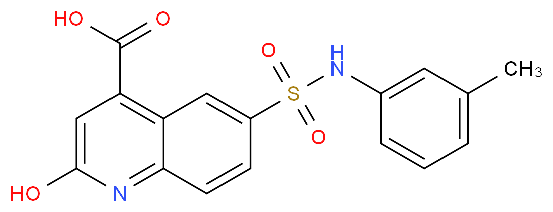 2-Hydroxy-6-m-tolylsulfamoyl-quinoline-4-carboxylic acid_Molecular_structure_CAS_)