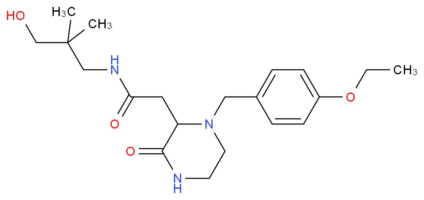 2-[1-(4-ethoxybenzyl)-3-oxo-2-piperazinyl]-N-(3-hydroxy-2,2-dimethylpropyl)acetamide_Molecular_structure_CAS_)