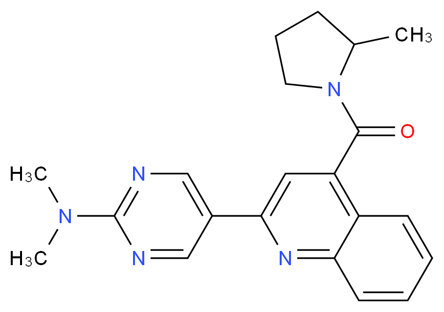 N,N-dimethyl-5-{4-[(2-methylpyrrolidin-1-yl)carbonyl]quinolin-2-yl}pyrimidin-2-amine_Molecular_structure_CAS_)