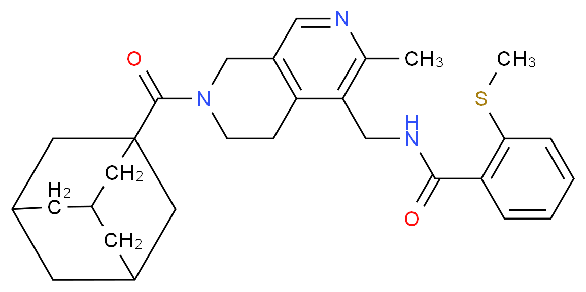 N-{[7-(1-adamantylcarbonyl)-3-methyl-5,6,7,8-tetrahydro-2,7-naphthyridin-4-yl]methyl}-2-(methylthio)benzamide_Molecular_structure_CAS_)