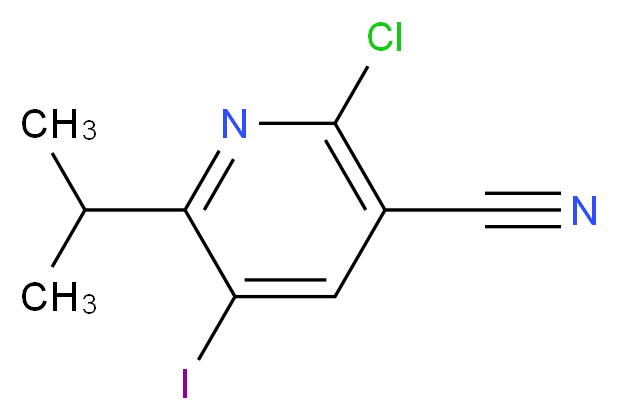2-Chloro-5-iodo-6-isopropylnicotinonitrile 95+%_Molecular_structure_CAS_)