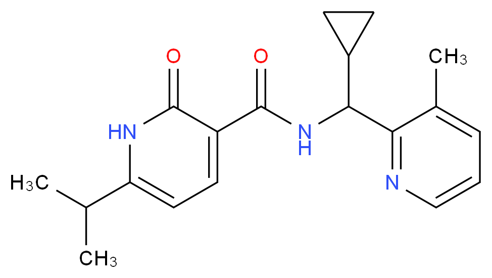 N-[cyclopropyl(3-methylpyridin-2-yl)methyl]-6-isopropyl-2-oxo-1,2-dihydropyridine-3-carboxamide_Molecular_structure_CAS_)