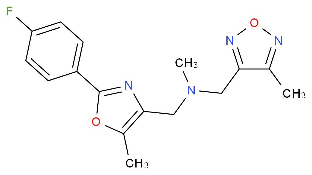 1-[2-(4-fluorophenyl)-5-methyl-1,3-oxazol-4-yl]-N-methyl-N-[(4-methyl-1,2,5-oxadiazol-3-yl)methyl]methanamine_Molecular_structure_CAS_)