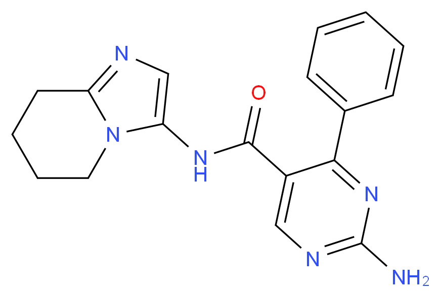 2-amino-4-phenyl-N-(5,6,7,8-tetrahydroimidazo[1,2-a]pyridin-3-yl)pyrimidine-5-carboxamide_Molecular_structure_CAS_)