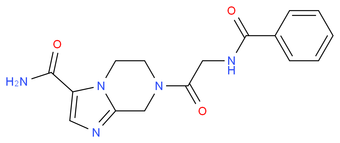 7-[(benzoylamino)acetyl]-5,6,7,8-tetrahydroimidazo[1,2-a]pyrazine-3-carboxamide_Molecular_structure_CAS_)