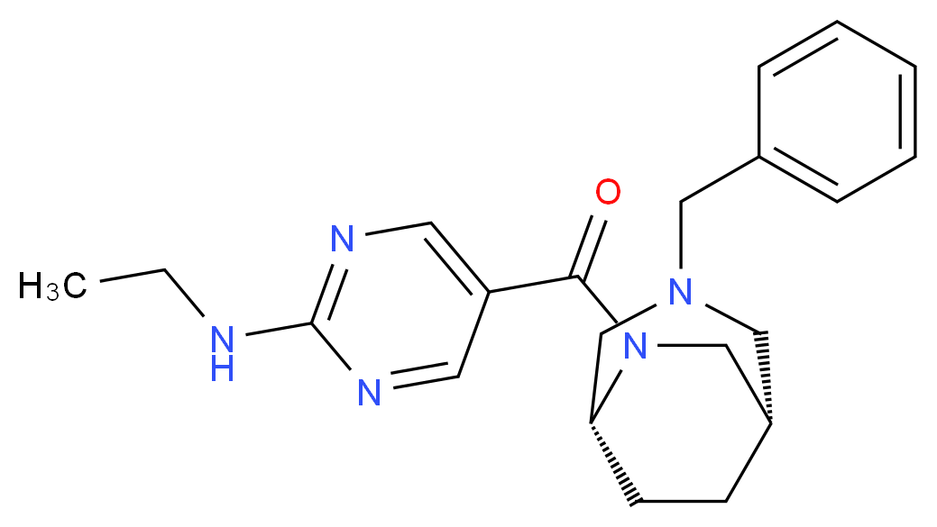 5-{[(1S*,5R*)-3-benzyl-3,6-diazabicyclo[3.2.2]non-6-yl]carbonyl}-N-ethyl-2-pyrimidinamine_Molecular_structure_CAS_)