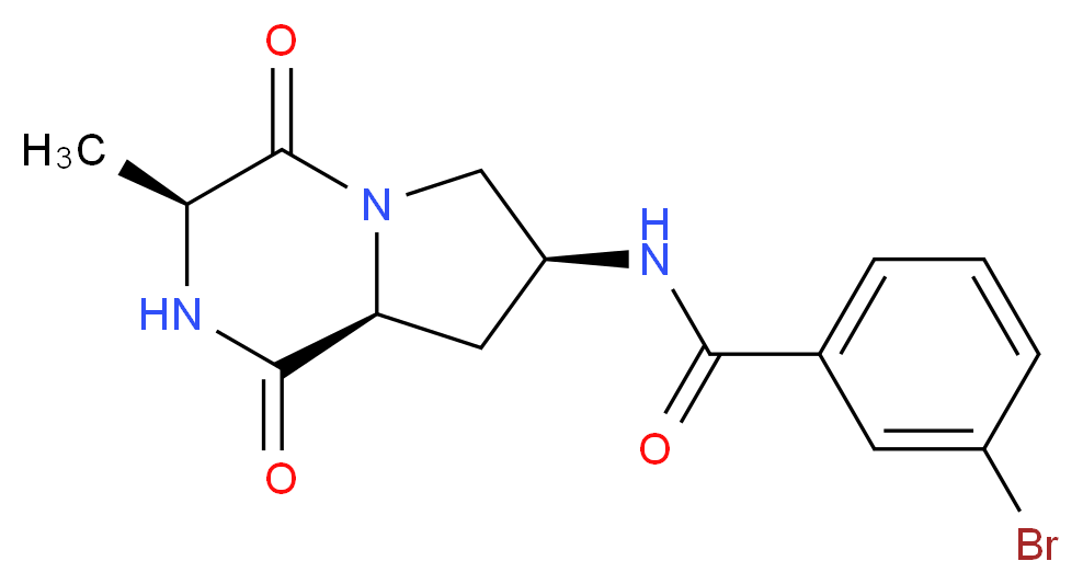 3-bromo-N-[(3S,7S,8aS)-3-methyl-1,4-dioxooctahydropyrrolo[1,2-a]pyrazin-7-yl]benzamide_Molecular_structure_CAS_)