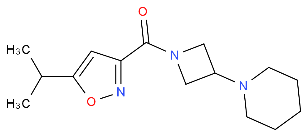 1-{1-[(5-isopropyl-3-isoxazolyl)carbonyl]-3-azetidinyl}piperidine_Molecular_structure_CAS_)