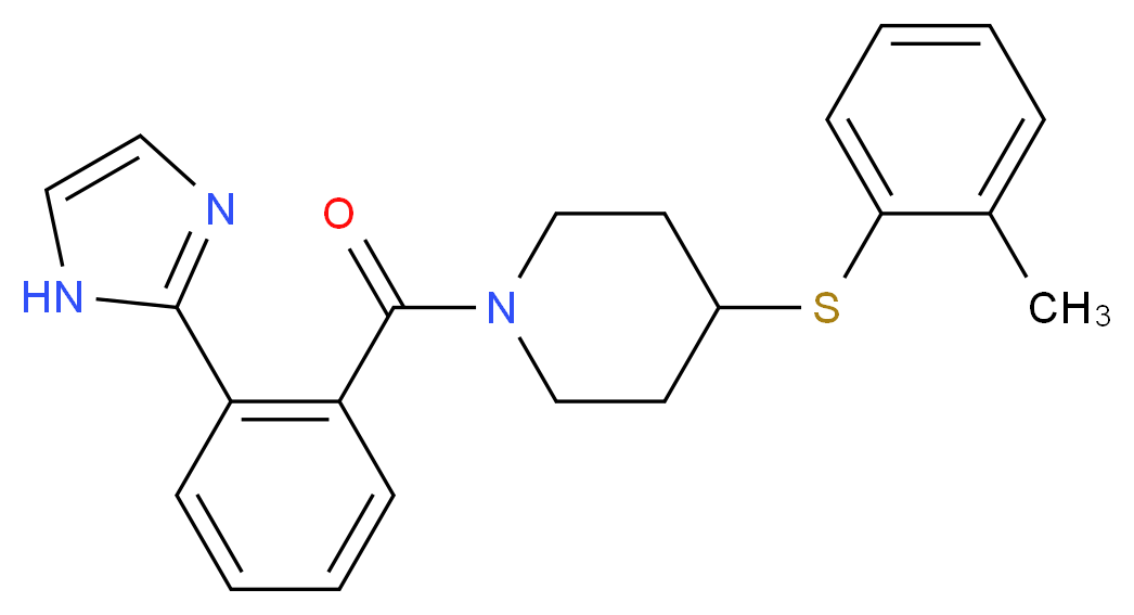 1-[2-(1H-imidazol-2-yl)benzoyl]-4-[(2-methylphenyl)thio]piperidine_Molecular_structure_CAS_)