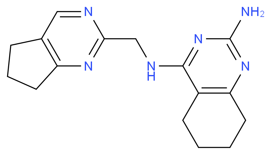 N~4~-(6,7-dihydro-5H-cyclopenta[d]pyrimidin-2-ylmethyl)-5,6,7,8-tetrahydroquinazoline-2,4-diamine_Molecular_structure_CAS_)