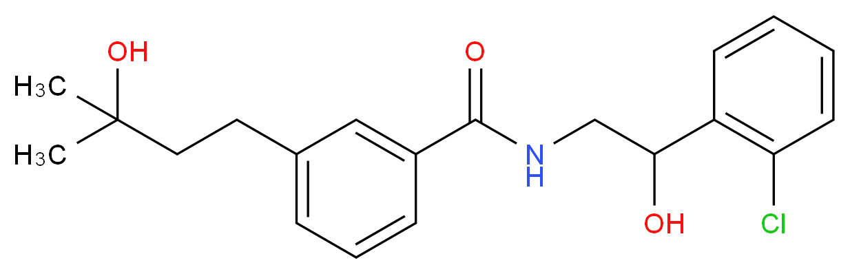 N-[2-(2-chlorophenyl)-2-hydroxyethyl]-3-(3-hydroxy-3-methylbutyl)benzamide_Molecular_structure_CAS_)