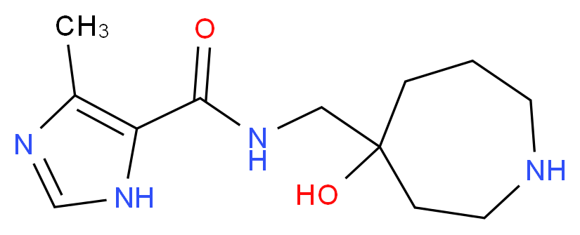 N-[(4-hydroxy-4-azepanyl)methyl]-4-methyl-1H-imidazole-5-carboxamide_Molecular_structure_CAS_)