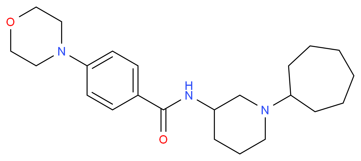 N-(1-cycloheptyl-3-piperidinyl)-4-(4-morpholinyl)benzamide_Molecular_structure_CAS_)
