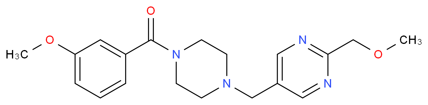 5-{[4-(3-methoxybenzoyl)-1-piperazinyl]methyl}-2-(methoxymethyl)pyrimidine_Molecular_structure_CAS_)