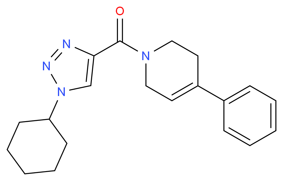 1-[(1-cyclohexyl-1H-1,2,3-triazol-4-yl)carbonyl]-4-phenyl-1,2,3,6-tetrahydropyridine_Molecular_structure_CAS_)