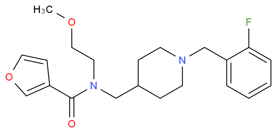 N-{[1-(2-fluorobenzyl)-4-piperidinyl]methyl}-N-(2-methoxyethyl)-3-furamide_Molecular_structure_CAS_)
