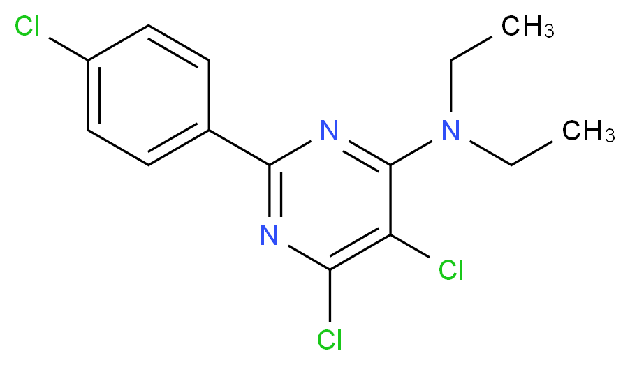 N4,N4-diethyl-5,6-dichloro-2-(4-chlorophenyl)pyrimidin-4-amine_Molecular_structure_CAS_)