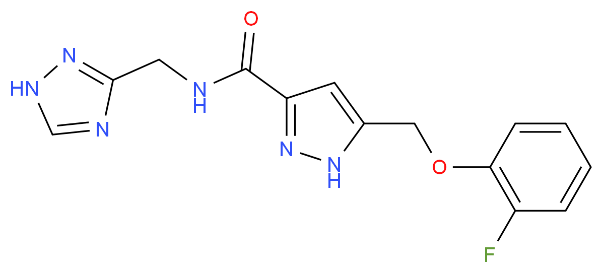 5-[(2-fluorophenoxy)methyl]-N-(1H-1,2,4-triazol-3-ylmethyl)-1H-pyrazole-3-carboxamide_Molecular_structure_CAS_)