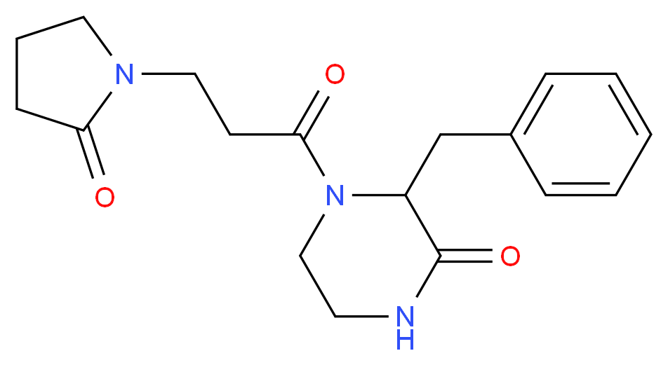 3-benzyl-4-[3-(2-oxopyrrolidin-1-yl)propanoyl]piperazin-2-one_Molecular_structure_CAS_)