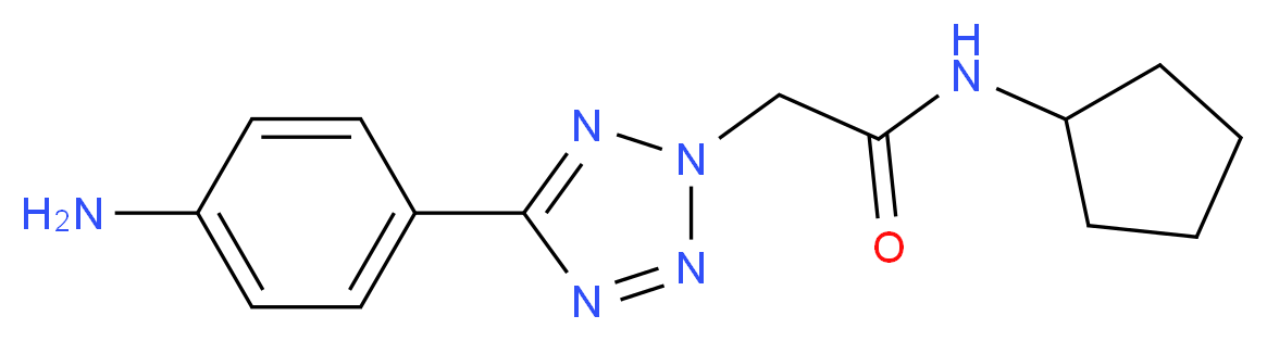 2-[5-(4-Amino-phenyl)-tetrazol-2-yl]-N-cyclopentyl-acetamide_Molecular_structure_CAS_436092-98-7)