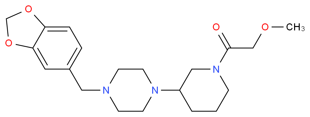 1-(1,3-benzodioxol-5-ylmethyl)-4-[1-(methoxyacetyl)-3-piperidinyl]piperazine_Molecular_structure_CAS_)