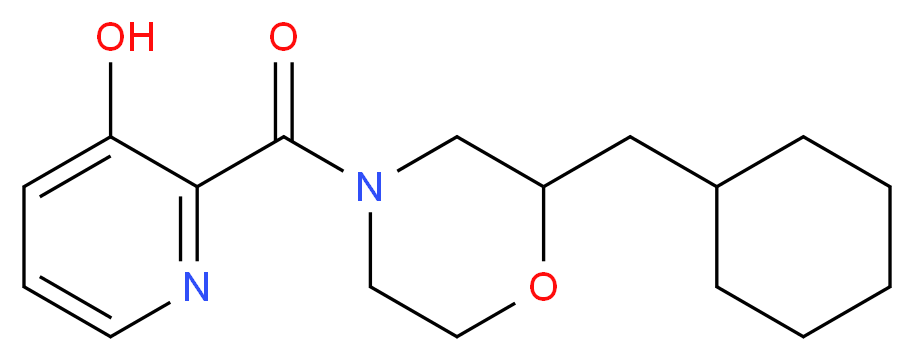 2-{[2-(cyclohexylmethyl)-4-morpholinyl]carbonyl}-3-pyridinol_Molecular_structure_CAS_)