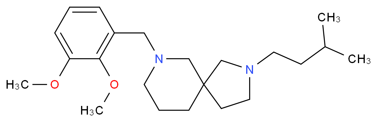 7-(2,3-dimethoxybenzyl)-2-(3-methylbutyl)-2,7-diazaspiro[4.5]decane_Molecular_structure_CAS_)