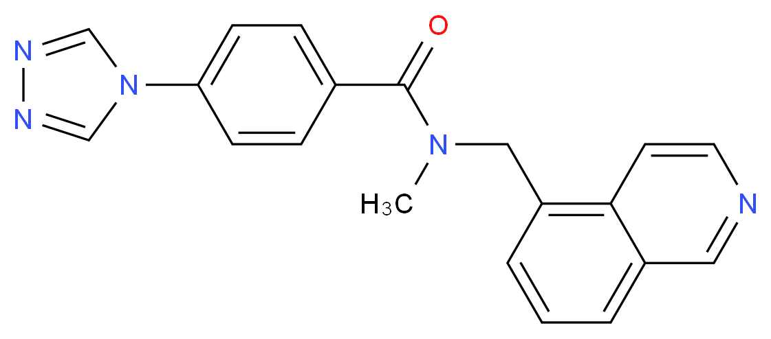 N-(isoquinolin-5-ylmethyl)-N-methyl-4-(4H-1,2,4-triazol-4-yl)benzamide_Molecular_structure_CAS_)