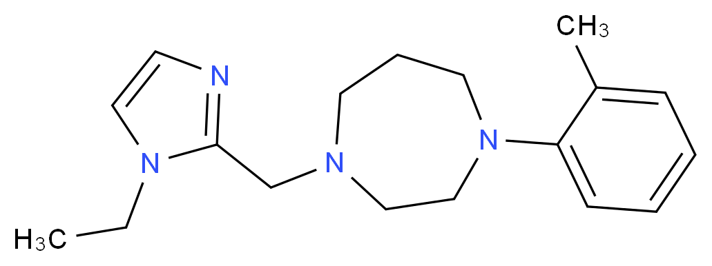1-[(1-ethyl-1H-imidazol-2-yl)methyl]-4-(2-methylphenyl)-1,4-diazepane_Molecular_structure_CAS_)