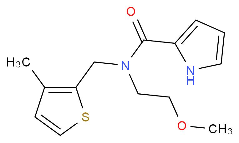 N-(2-methoxyethyl)-N-[(3-methyl-2-thienyl)methyl]-1H-pyrrole-2-carboxamide_Molecular_structure_CAS_)