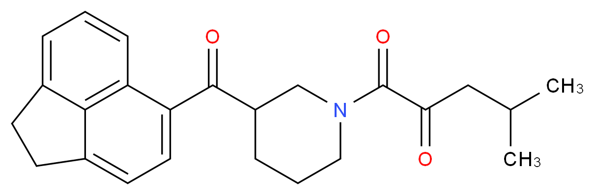 1-[3-(1,2-dihydroacenaphthylen-5-ylcarbonyl)piperidin-1-yl]-4-methyl-1-oxopentan-2-one_Molecular_structure_CAS_)