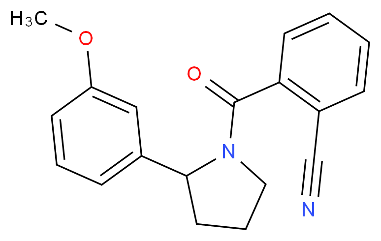 2-{[2-(3-methoxyphenyl)-1-pyrrolidinyl]carbonyl}benzonitrile_Molecular_structure_CAS_)