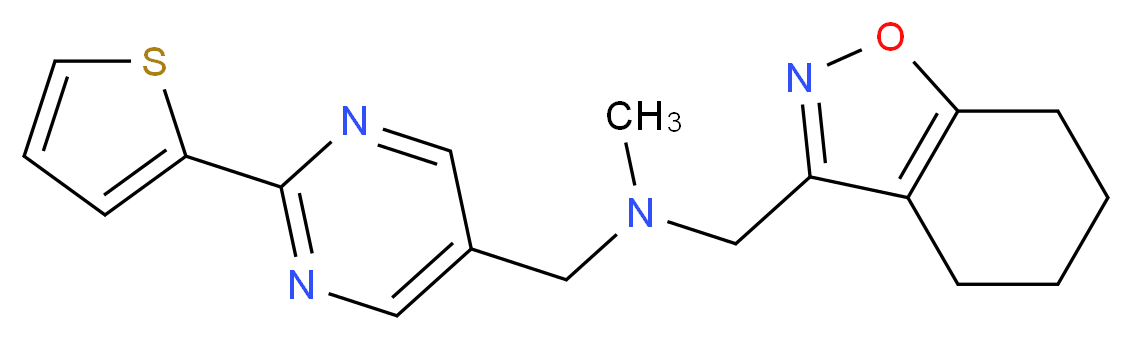 N-methyl-1-(4,5,6,7-tetrahydro-1,2-benzisoxazol-3-yl)-N-{[2-(2-thienyl)pyrimidin-5-yl]methyl}methanamine_Molecular_structure_CAS_)