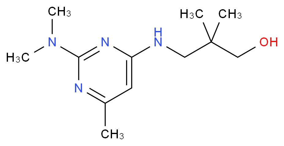 3-{[2-(dimethylamino)-6-methylpyrimidin-4-yl]amino}-2,2-dimethylpropan-1-ol_Molecular_structure_CAS_)