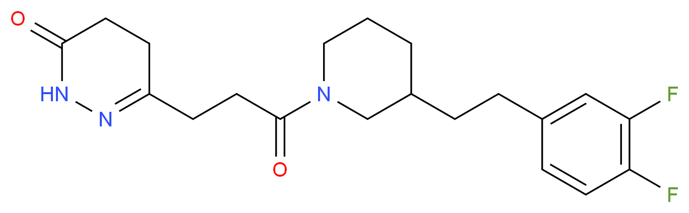 6-(3-{3-[2-(3,4-difluorophenyl)ethyl]-1-piperidinyl}-3-oxopropyl)-4,5-dihydro-3(2H)-pyridazinone_Molecular_structure_CAS_)