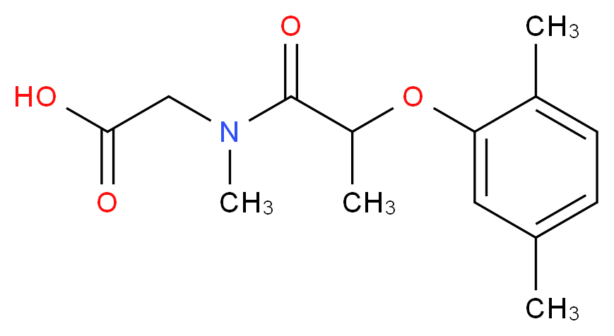 [[2-(2,5-dimethylphenoxy)propanoyl](methyl)amino]acetic acid_Molecular_structure_CAS_)