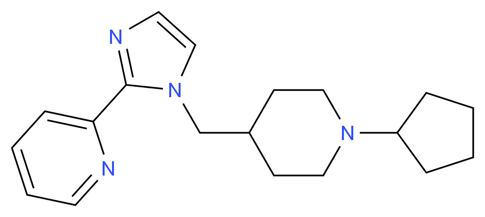 2-{1-[(1-cyclopentylpiperidin-4-yl)methyl]-1H-imidazol-2-yl}pyridine_Molecular_structure_CAS_)