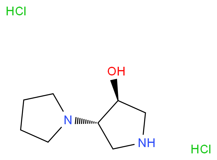 trans-1,3′-Bipyrrolidin-4′-ol dihydrochloride_Molecular_structure_CAS_)