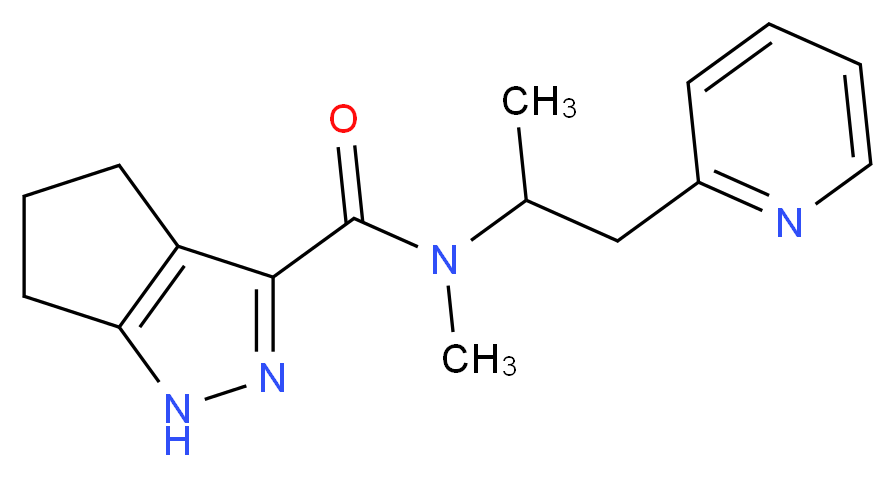 N-methyl-N-(1-methyl-2-pyridin-2-ylethyl)-1,4,5,6-tetrahydrocyclopenta[c]pyrazole-3-carboxamide_Molecular_structure_CAS_)