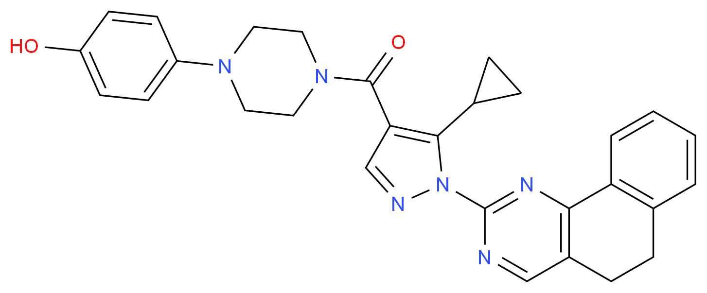 4-(4-{[5-cyclopropyl-1-(5,6-dihydrobenzo[h]quinazolin-2-yl)-1H-pyrazol-4-yl]carbonyl}-1-piperazinyl)phenol_Molecular_structure_CAS_)