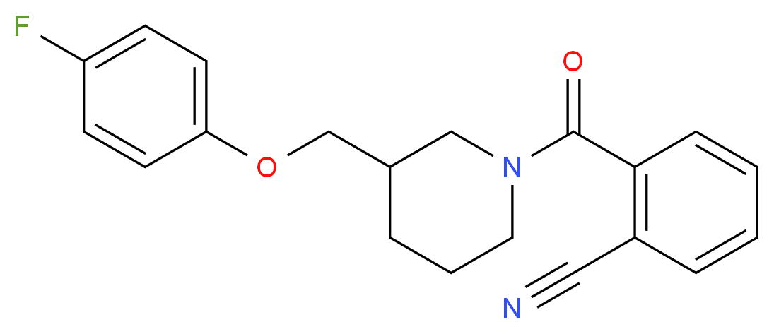 2-({3-[(4-fluorophenoxy)methyl]-1-piperidinyl}carbonyl)benzonitrile_Molecular_structure_CAS_)