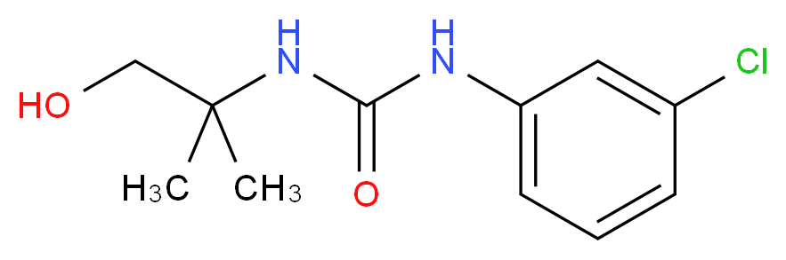 N-(3-Chlorophenyl)-N'-(2-hydroxy-1,1-dimethylethyl)urea_Molecular_structure_CAS_)