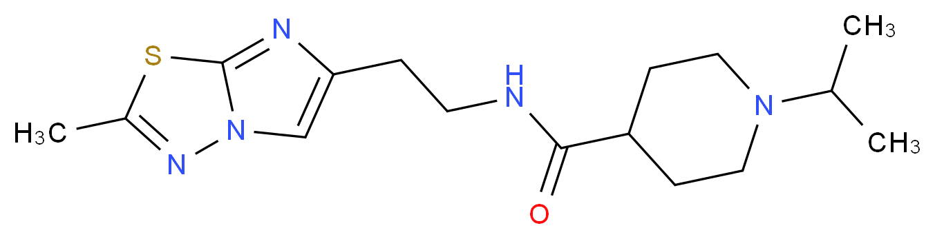 1-isopropyl-N-[2-(2-methylimidazo[2,1-b][1,3,4]thiadiazol-6-yl)ethyl]piperidine-4-carboxamide_Molecular_structure_CAS_)