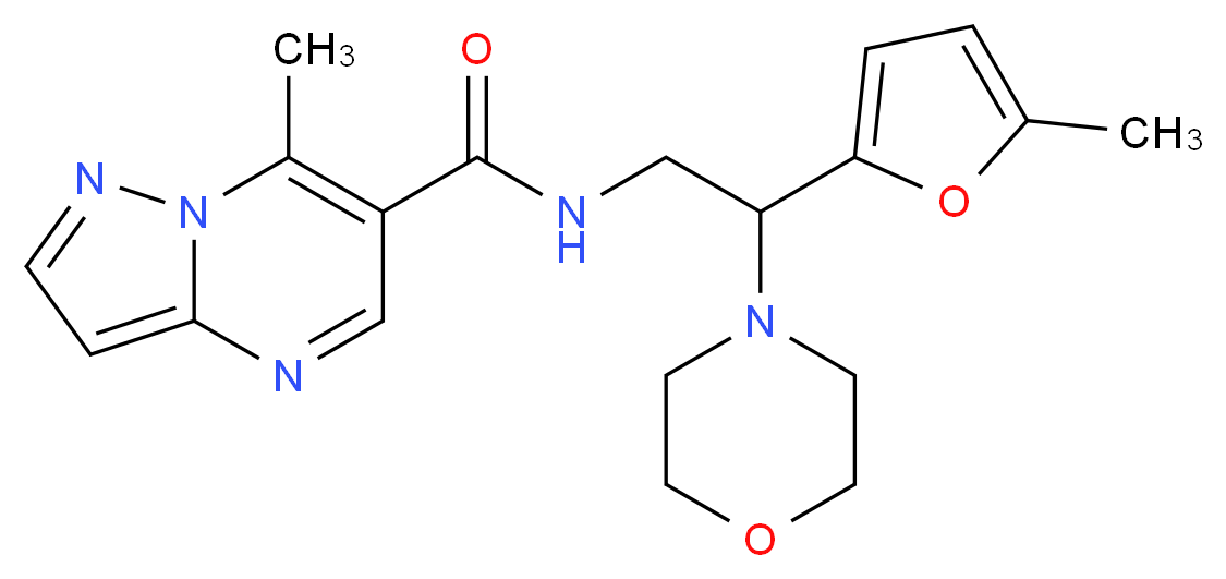 7-methyl-N-[2-(5-methyl-2-furyl)-2-morpholin-4-ylethyl]pyrazolo[1,5-a]pyrimidine-6-carboxamide_Molecular_structure_CAS_)
